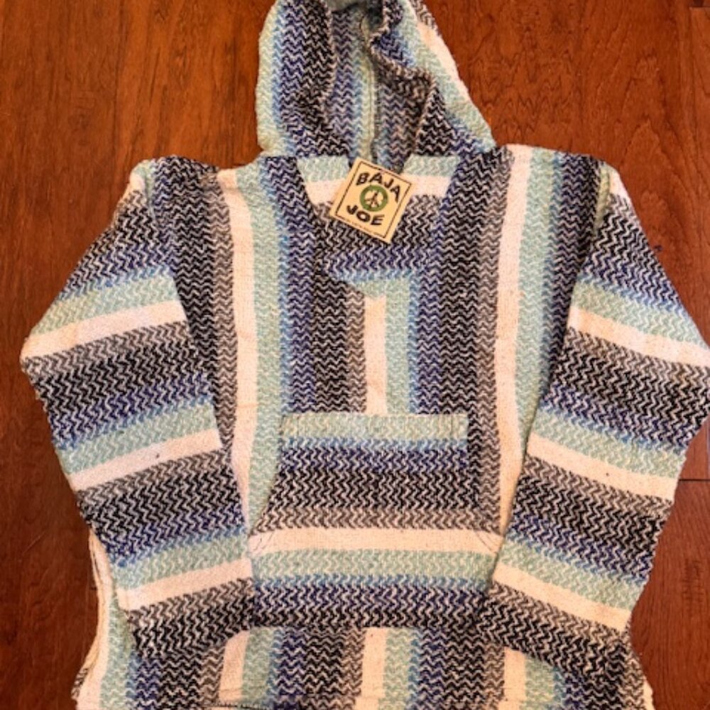 Baja Joe Pullover New in Blue, Black and Grey